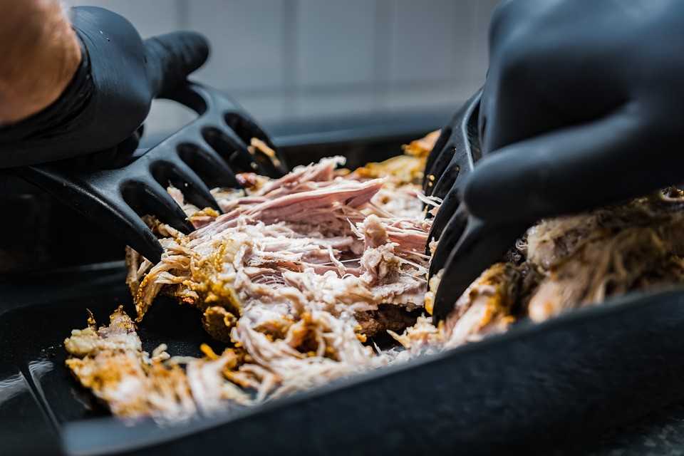Porc fumé éffiloché