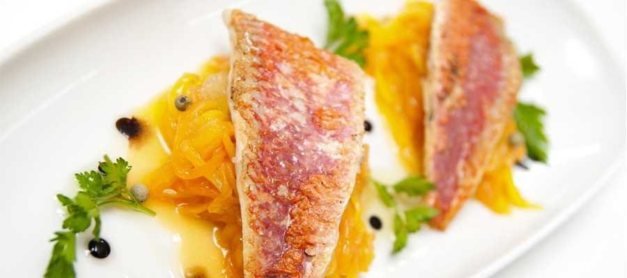 Filets de rougets sur lit de mangue