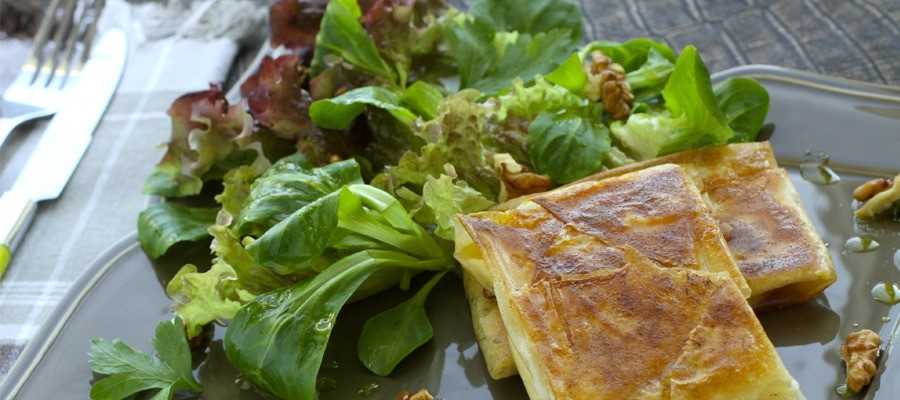 Bricks de chèvre et poires