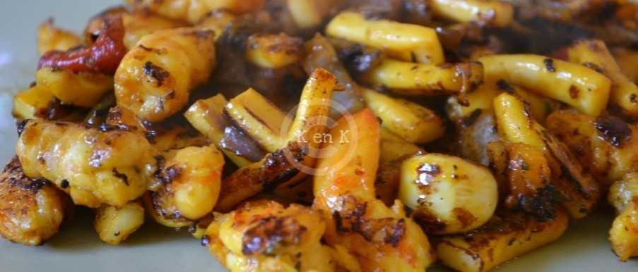 Calamars et crevettes