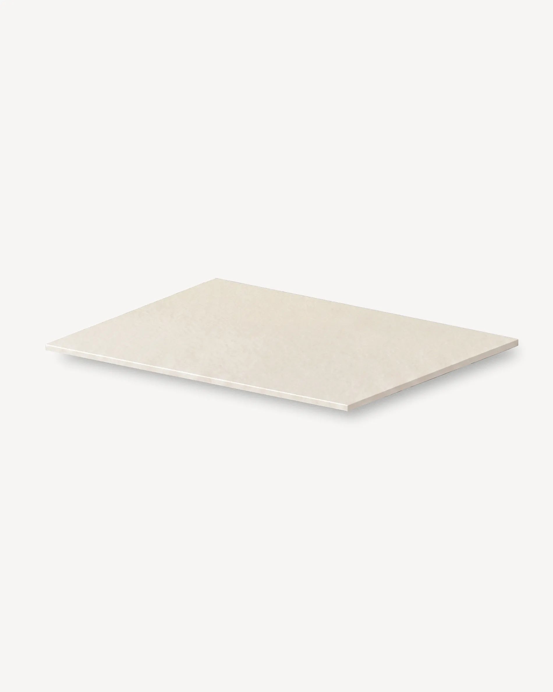 Bandeja beige crema para módulo Kamado PILOTIS con recorte para barbacoa, packshot aislado sobre fondo blanco