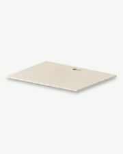 Bandeja beige crema módulo Plancha PILOTIS con recorte para plancha, packshot aislado sobre fondo blanco
