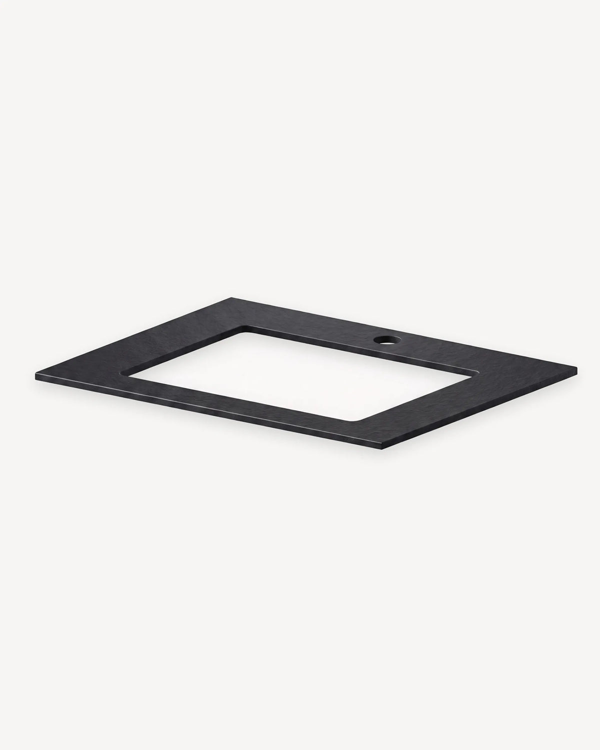 Estructura del estante negro para el módulo Fregadero PILOTIS con recorte para lavabo, packshot aislado sobre fondo blanco