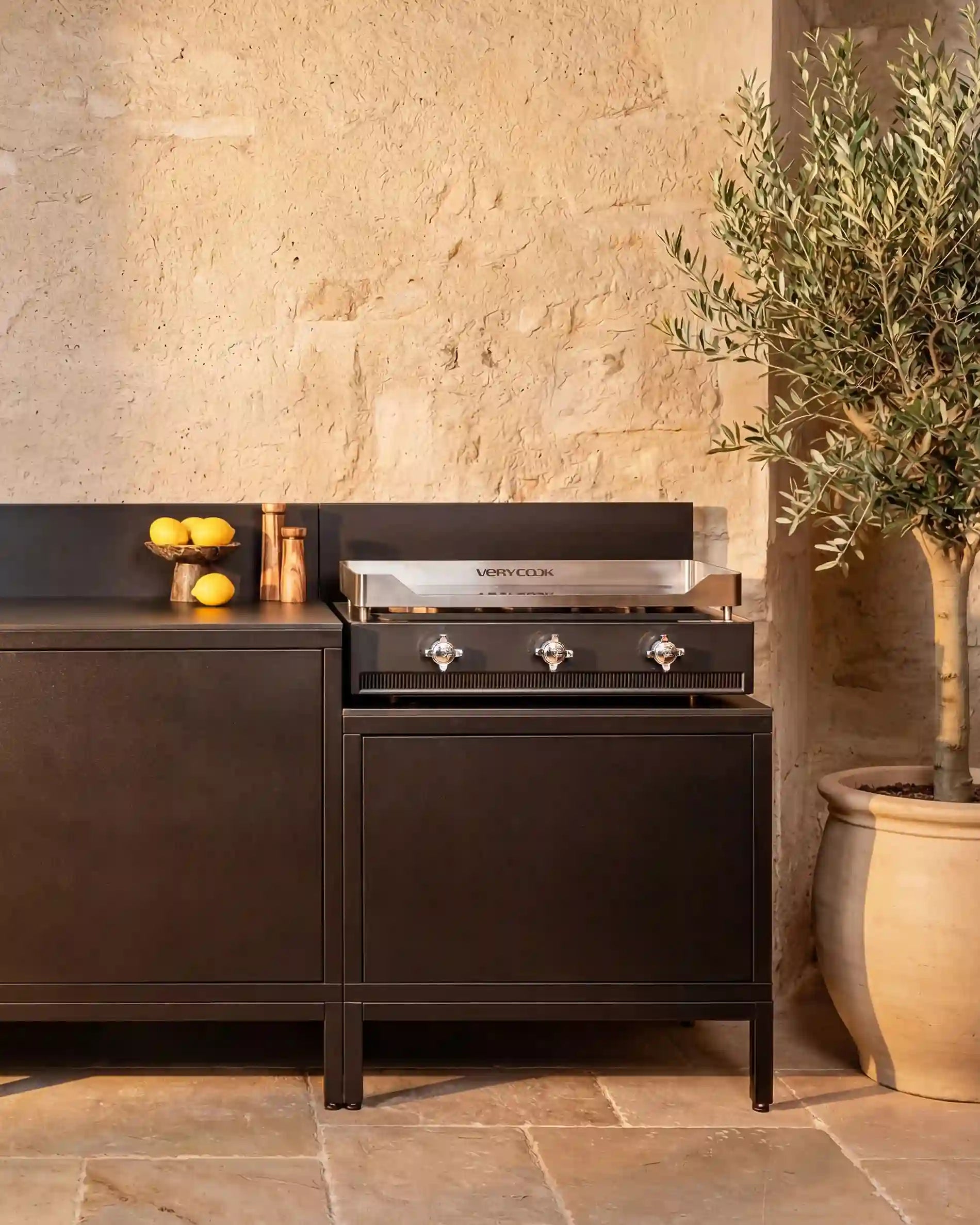 Mueble para plancha de cocina exterior PILOTIS