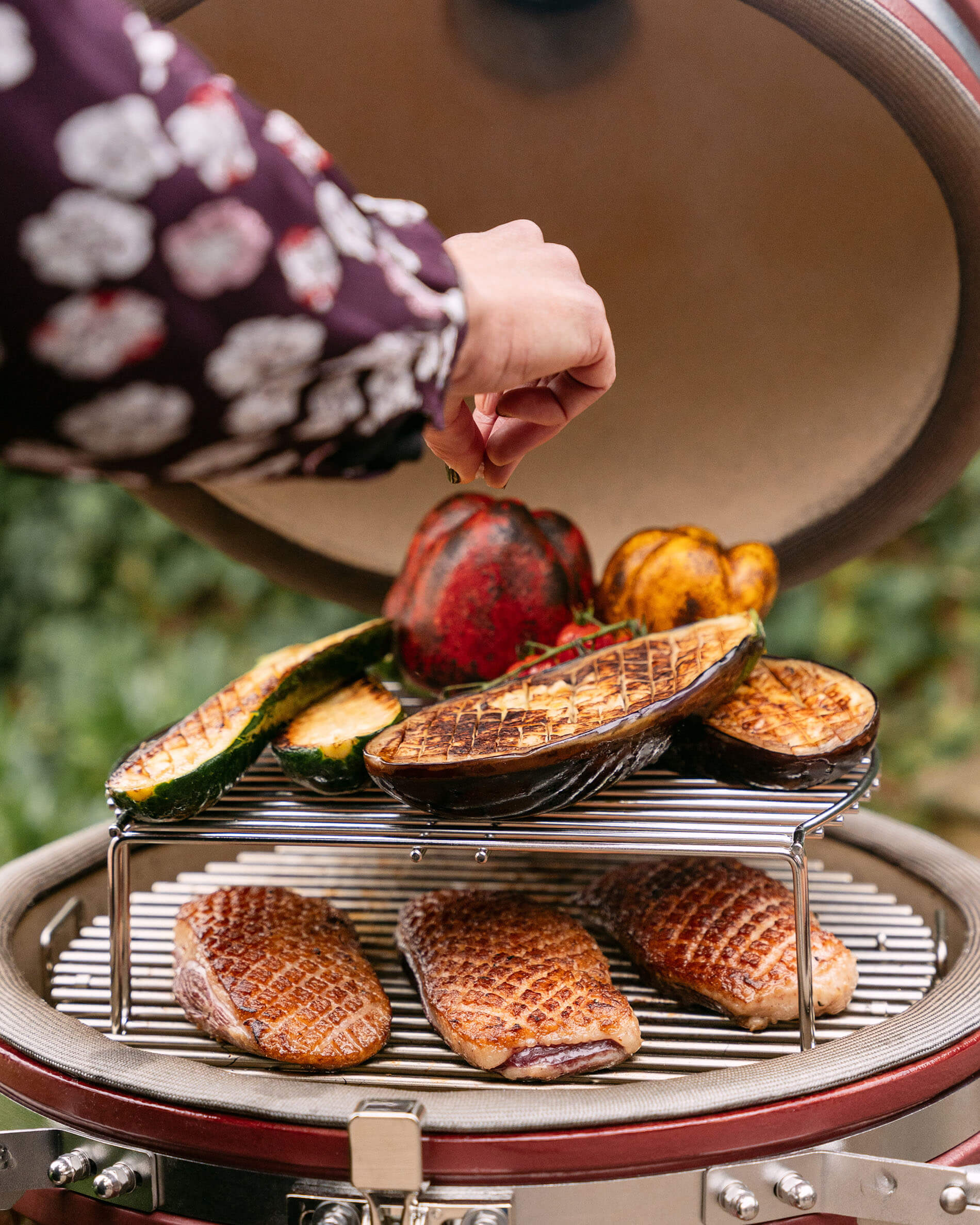 Extensión de parrilla de cocción en acero inoxidable
