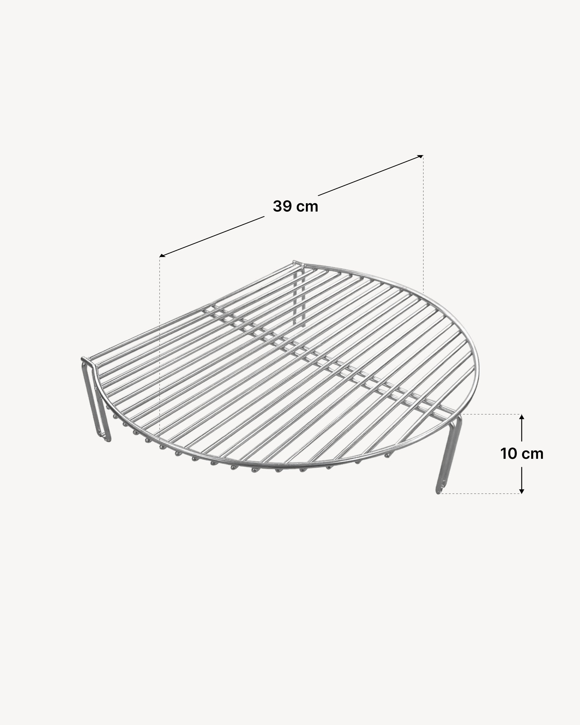 Dimensiones de la parrilla extensora de acero inoxidable Kokko XL