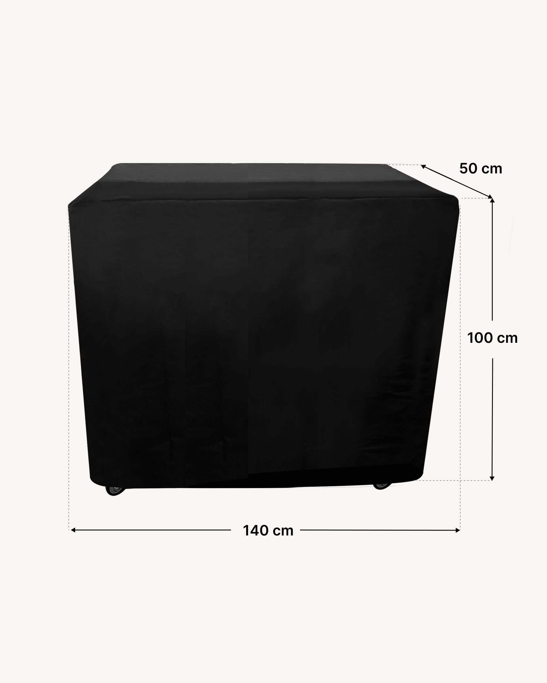 Dimensiones funda para mesa auxiliar 50x140