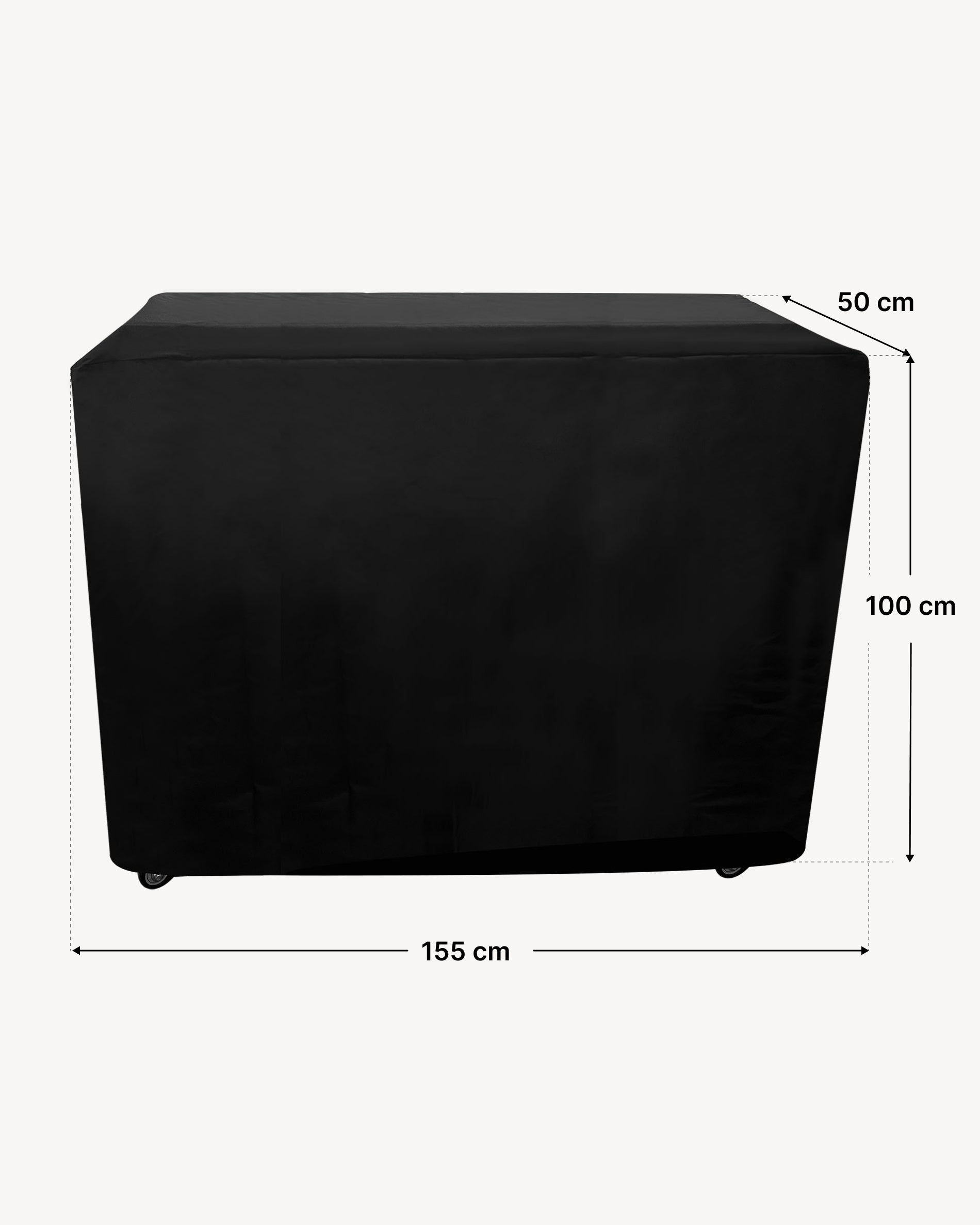 Dimensiones funda para mesa auxiliar 50x155