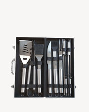 Maletín con 10 utensilios de acero inoxidable