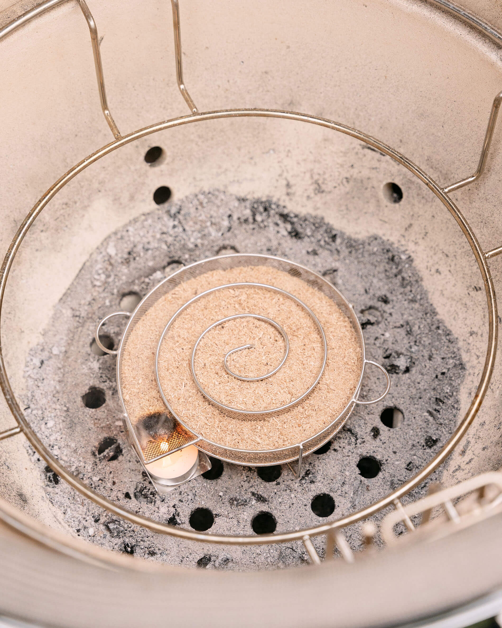 Serpentín para ahumado en frío con aserrín