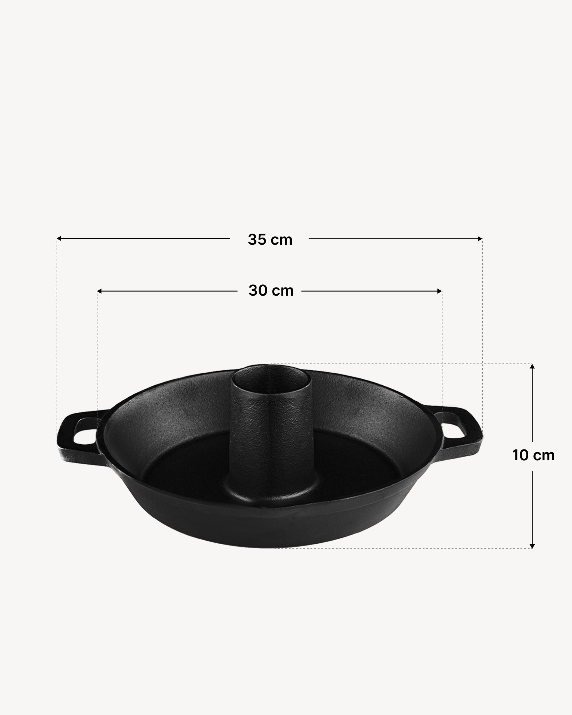 Dimensiones del soporte para aves de hierro fundido
